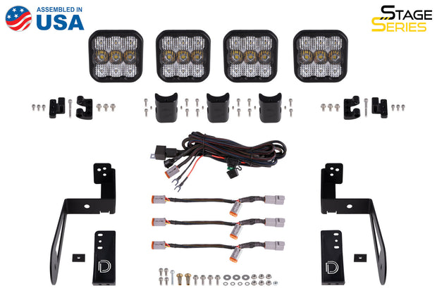 Stage Series Grille Bracket Kit for 2007-2018 Jeep JK Wrangler Diode Dynamics
