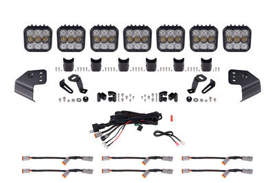 Bronco SS5 Sport CrossLink Windshield White Combo Lightbar Kit Diode Dynamics
