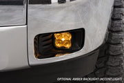SS3 LED Fog Light Kit for 2015-2020 GMC Yukon, Yellow SAE Fog Sport with Backlight Diode Dynamics