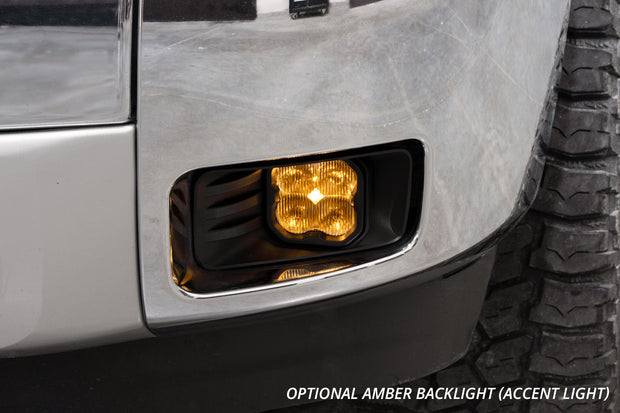 SS3 LED Fog Light Kit for 2015-2020 GMC Yukon, Yellow SAE Fog Sport with Backlight Diode Dynamics