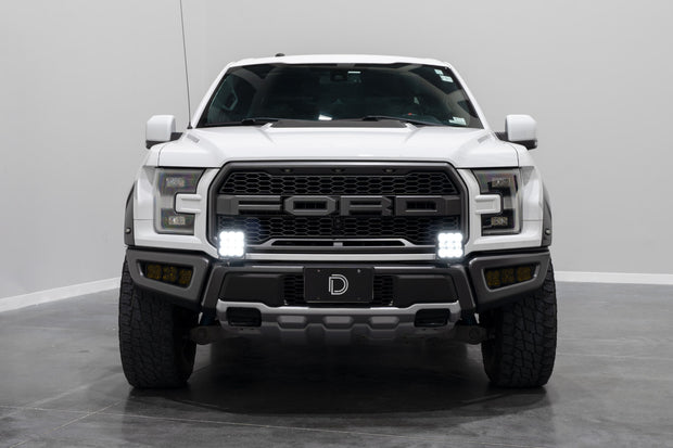 SS5 Bumper LED Pod Light Kit for 2017-2020 Ford Raptor Pro Yellow Combo Diode Dynamics