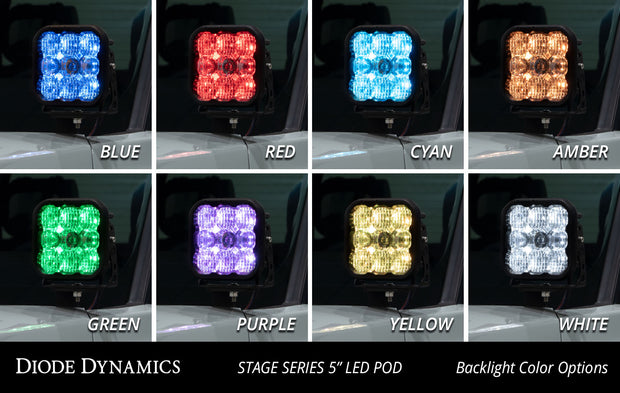 Stage Series Ditch Light Kit for 2022 Toyota Tundra SS5 Sport Diode Dymanics White Combo Diode Dymanics