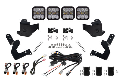SS5 Grille CrossLink Lightbar Kit for 2022 Toyota Tundra Sport White Combo Diode Dymanics