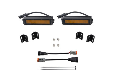 SS6 LED Fog Light Kit for 2022 Toyota Tundra Amber Wide Diode Dymanics