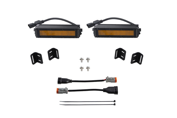 SS6 LED Fog Light Kit for 2022 Toyota Tundra Amber Wide Diode Dymanics