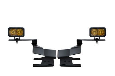 Stage Series Ditch Light Kit for 2017-2022 Ford Super Duty, C2 Sport Yellow Combo Diode Dynamics
