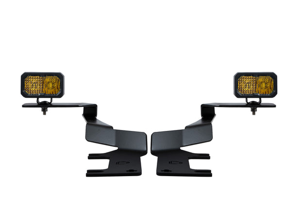 Stage Series Ditch Light Kit for 2017-2022 Ford Super Duty, C2 Sport Yellow Combo Diode Dynamics