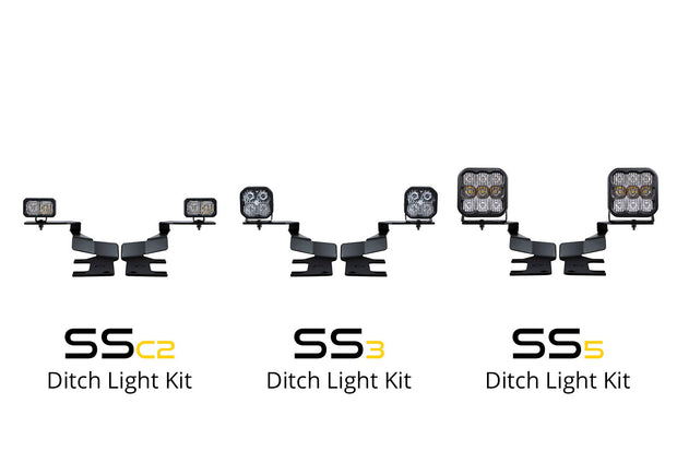 Stage Series Ditch Light Kit for 2017-2022 Ford Super Duty, SS3 Pro Yellow Combo Diode Dynamics