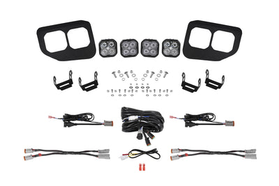 SS3 LED Fog Pocket Kit for 2020-2022 Ford Super Duty, White Pro Diode Dynamics