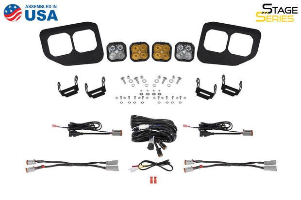 SS3 LED Fog Pocket Kit for 2020-2022 Ford Super Duty, White Pro Diode Dynamics