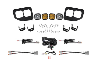 SS3 LED Fog Pocket Kit for 2020-2022 Ford Super Duty, Yellow Max Diode Dynamics