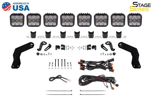 2017-2024 Can-Am Maverick X3 SS5 Sport CrossLink Roof White Combo Lightbar Kit Diode Dynamics
