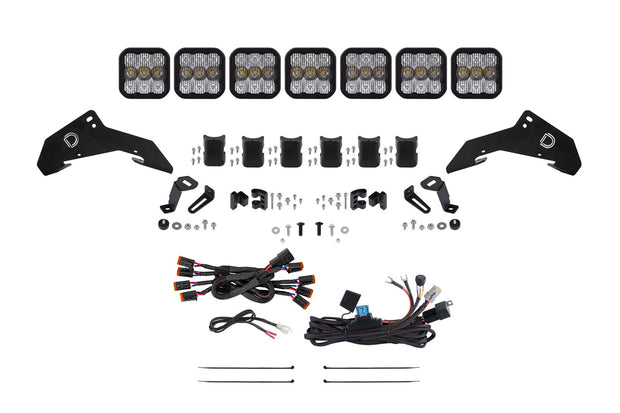 2019-2024 Honda Talon, SS5 Pro CrossLink Roof White Combo Lightbar Kit
