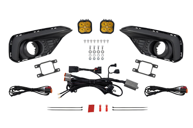 SS3 Add-On Fog Lamp Kit for 2024 Ford Mustang EcoBoost Yellow Pro Diode Dynamics