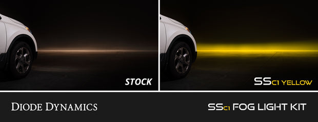 SSC1 SAE/DOT Type G4M Fog Light Kit Yellow (3000K) 3569 Yellow SAE Fog Diode Dynamics