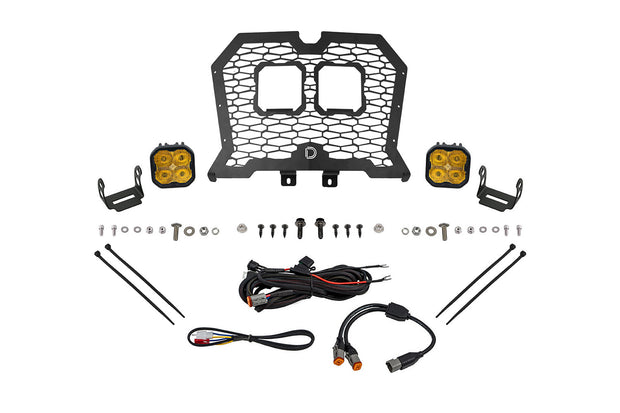 Stage Series LED Grille Kit for 2019-2023 Polaris RZR XP, Yellow (3000K) Pro Yellow SAE Fog