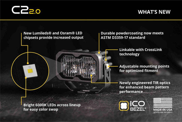 C2 2.0 Sport White SAE Fog/Wide Standard ABL Diode Dynamics