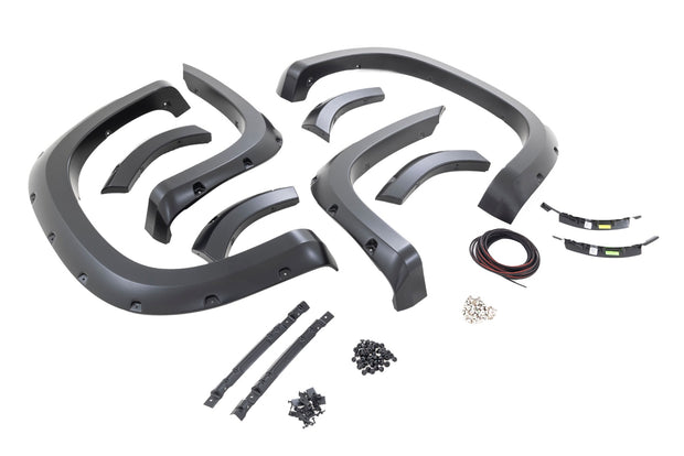 Traditional Pocket Fender Flares Gloss Black Chevy Silverado 1500 (19-23) Rough Country