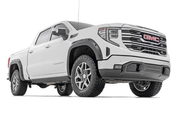 Traditional Pocket Fender Flares Flat Black 19-Up GMC Sierra 1500 2WD/4WD Rough Country