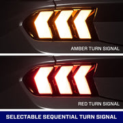 24-25 Ford Mustang Sequential LED Tail Lights, Red (Pair) Form Lighting