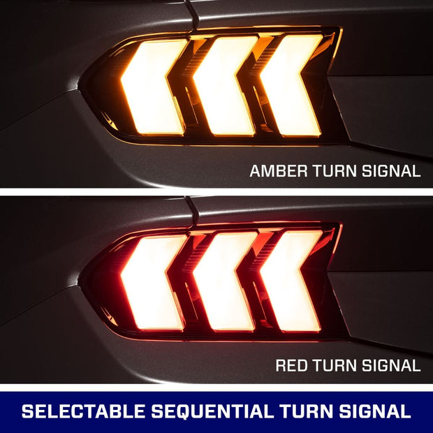24-25 Ford Mustang Sequential LED Tail Lights, Red (Pair) Form Lighting