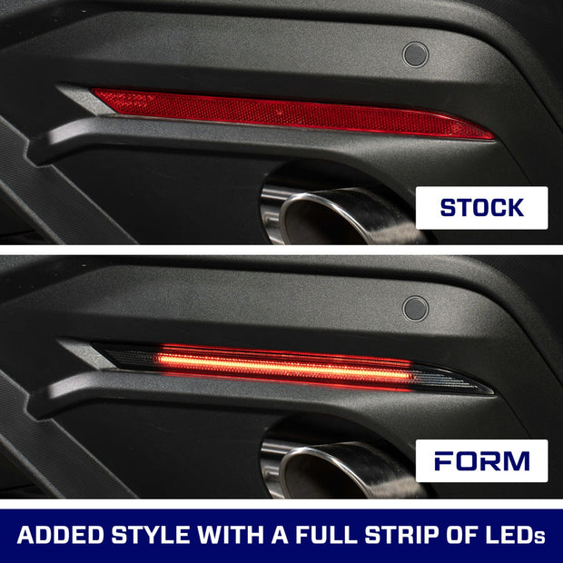2018-Present Ford Mustang LED Rear Reflector Red Pair Form Lighting