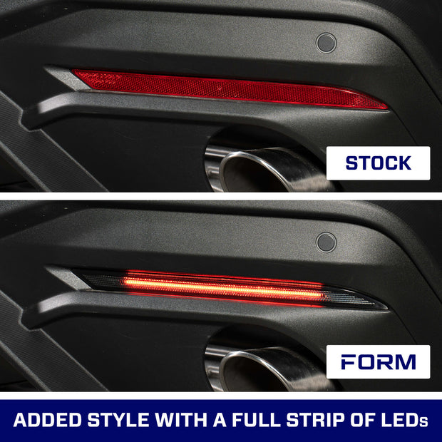 2024 Mustang LED Rear Reflector Smoked Pair Form Lighting