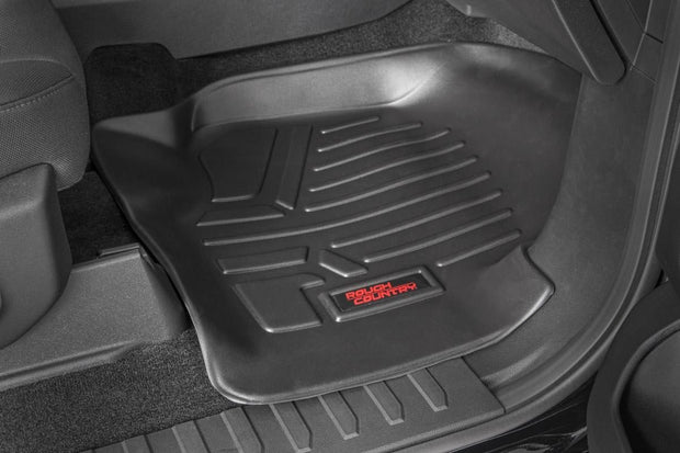 Heavy Duty Floor Mats Front/Rear-15-Up Ford F-150 SuperCrew Cab Rough Country