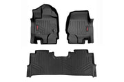 Floor Mats Front Row Buckets w/Factory Under Seat Storage Ford F-150 2WD/4WD 15-Up Rough Country