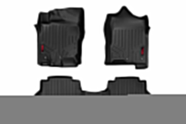 Heavy Duty Floor Mats Front/Rear-16-20 Nissan Titan, Titan XD Crew Cab Rough Country