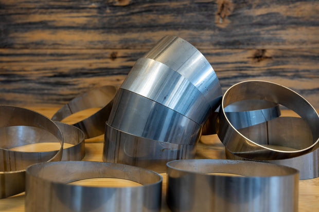 Universal T304 Stainless Steel 5 Inch Diameter 180 Degree Pie Cut Kit MBRP