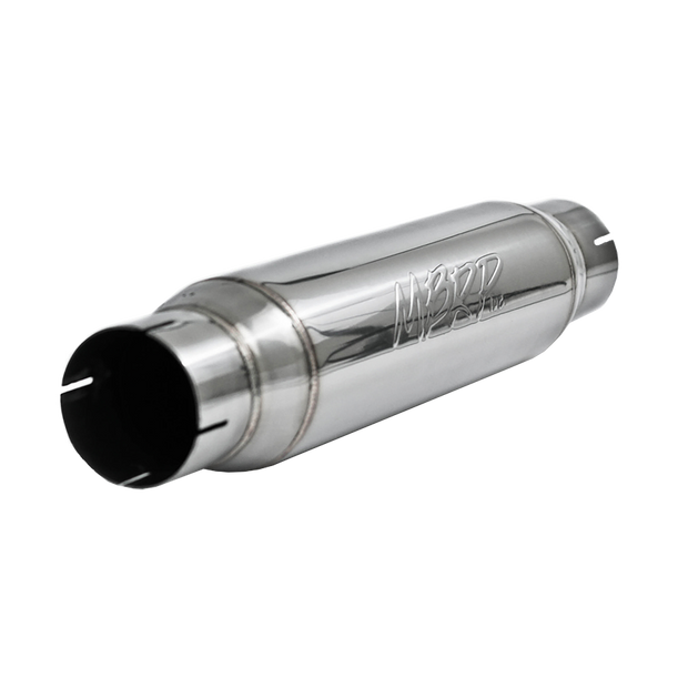 Exhaust Resonator 3 Inch Inlet/Outlet16 Inch Body 20 Inch Overall T304 Stainless Steel MBRP