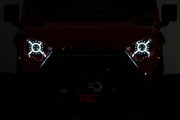 Jeep 9-Inch LED Projection Headlights 18-20 Wrangler JL/JLU, 20-Present Gladiator JT Rough Country
