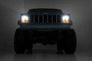Jeep 5X7 Inch LED Headlights Jeep Cherokee XJ Rough Country