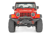 Headlights DRL Halo LED 7 Inch 97-06 Jeep Wrangler TJ 4WD Rough Country