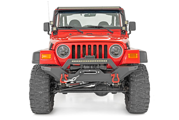 Headlights DRL Halo LED 7 Inch 97-06 Jeep Wrangler TJ 4WD Rough Country