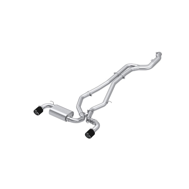 20-Up Toyota Supra T304 Stainless Steel 3 inch Cat Back Dual Rear with Carbon Fiber Tips MBRP