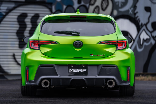 2023-Up Toyota Corolla GR 1.6L Armor Pro T304 Stainless Steel 3 Inch Cat-Back Dual Split Rear with Burnt End Tips MBRP