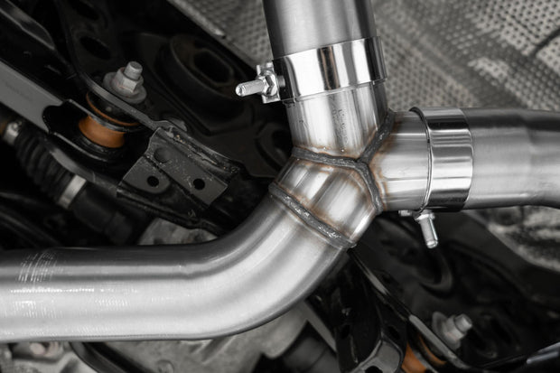 2023-Up Toyota Corolla GR 1.6L Armor Pro T304 Stainless Steel 3 Inch Cat-Back Dual Split Rear with Carbon Fiber Tips MBRP