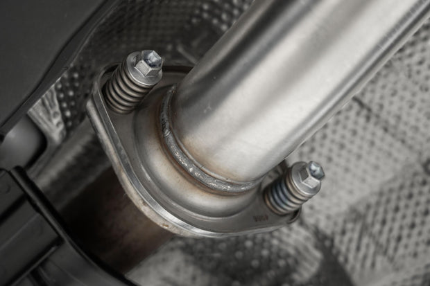 2023-Up Toyota Corolla GR 1.6L Armor Pro T304 Stainless Steel 3 Inch Cat-Back Dual Center Rear Exit with Carbon Fiber Tips MBRP