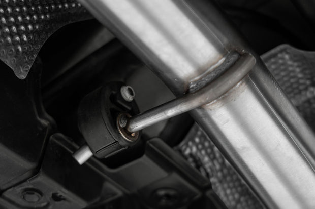 2023-Up Toyota Corolla GR 1.6L Armor Pro T304 Stainless Steel 3 Inch Cat-Back Dual Center Rear Exit with Carbon Fiber Tips MBRP