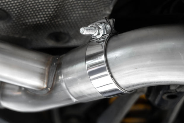 2019-2021 BMW M2 Competition 3.0L Armor Pro T304 Stainless Steel 3 Inch Resonator-Back Dual Rear Quad Outlet with Carbon Fiber Tips Active Profile MBRP