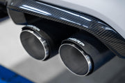2019-2021 BMW M2 Competition 3.0L Armor Pro T304 Stainless Steel 3 Inch Resonator-Back Dual Rear Quad Outlet with Carbon Fiber Tips Active Profile MBRP