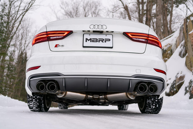 Audi 3 Inch Cat back Dual Rear Armor Pro Series For 15-20 Audi S3 MBRP