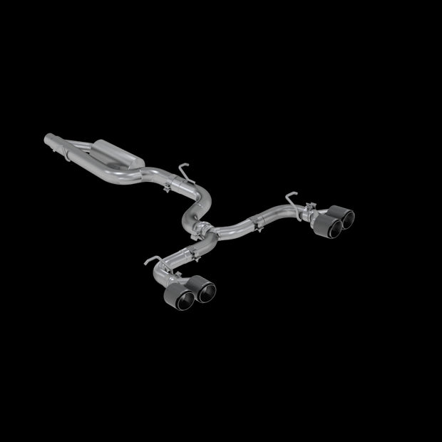 2015-2019 Volkswagen Golf Armor Pro Series 3 Inch Cat Back Quad Split Rear T304 Stainless Steel with Carbon Fiber Tips Exhaust System MBRP