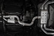 2015-2020 Audi S3 T304 Stainless Steel 3 Inch Cat Back Quad Split Rear Exit with Carbon Fiber Tips Active Exhaust MBRP