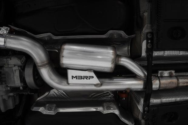 2015-2020 Audi S3 T304 Stainless Steel 3 Inch Cat Back Quad Split Rear Exit with Carbon Fiber Tips Active Exhaust MBRP