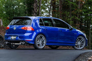 2015-21VW Golf R T304 Stainless Steel 3 inch Cat-Back Active Quad Rear Exit with Carbon Fiber Tips MBRP