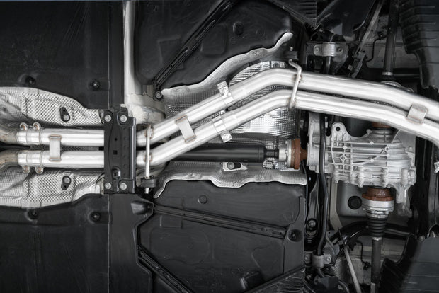 T304 Stainless Steel 2.5 Inch Resonator Back Dual Rear Quad Tips 18-Up Audi S5 Coupe/S4 Sedan MBRP