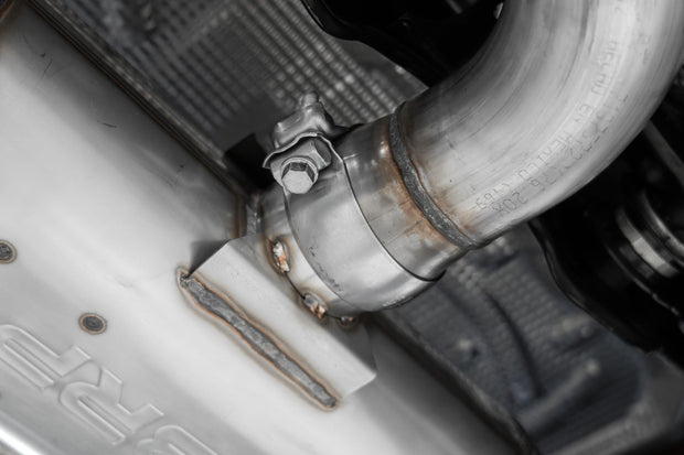 2022-Up Volkswagen Golf R MK8 T304 Stainless Steel 3 Inch Cat-Back 2.5 Inch Quad Rear Exit with Carbon Fiber Tips Active Exhaust MBRP